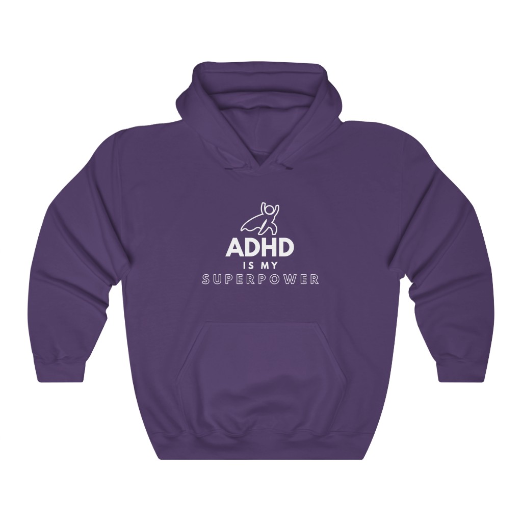 ADHD Hoodie - ADHD Is My Superpower - Purple